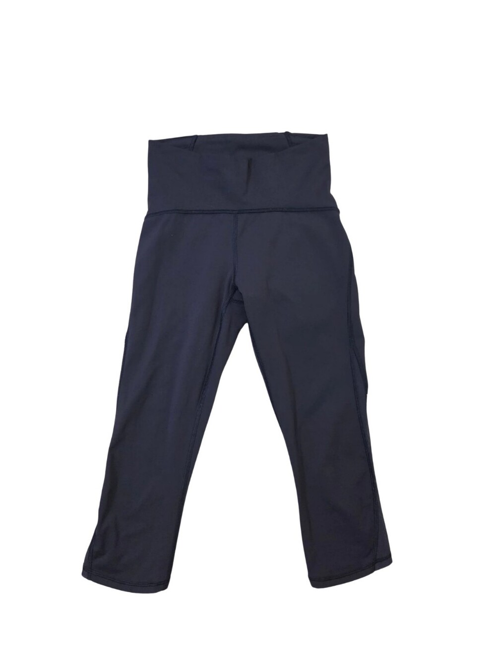 Lululemon Train Times Crop Leggings Womens 4 Blue Yoga Gym Athletic Sporty Mesh